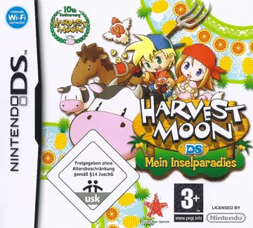 Harvest Moon DS - Island of Happiness (Europe) (En,Fr,De,Es,It) box cover front